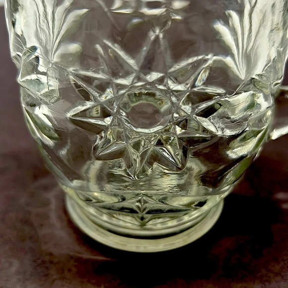 1960’s Anchor Hocking Prescut Star Pattern Pitcher - Picture 2 of 3